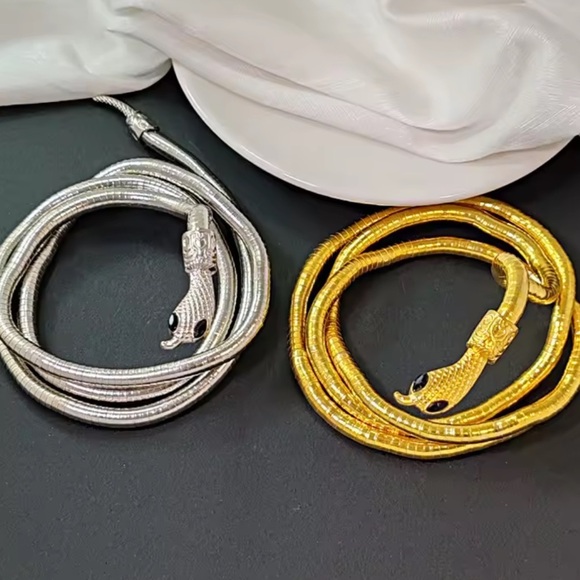 Silver Serpenti Snake Necklace-Bracelet Multifunctional - Picture 5 of 17